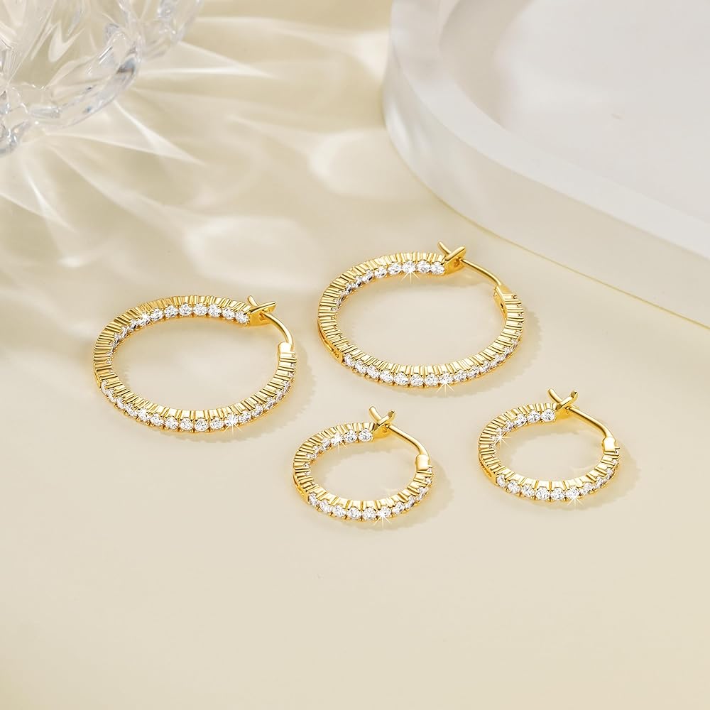 Amazon.com: USESMTLE Gold Hoop Earrings 14K Gold Hoop Amazon.com: USESMTLE Gold Hoop Earrings 14K Gold Hoop